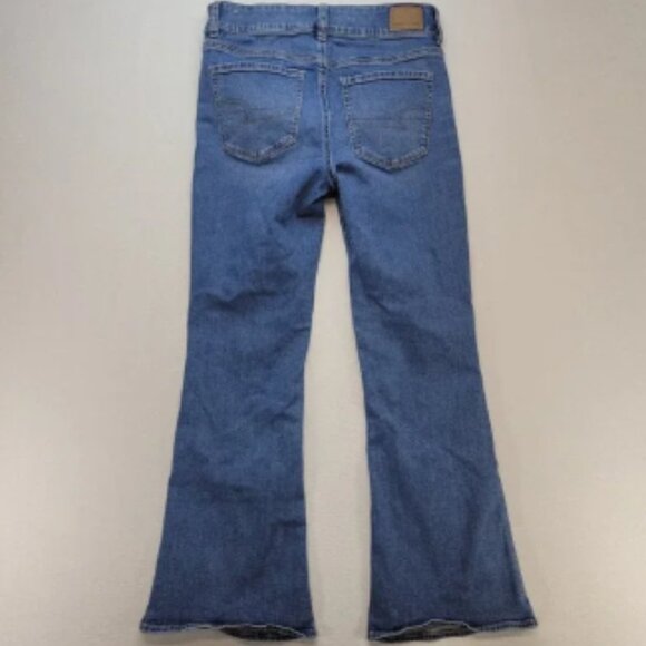 American Eagle Jeans Womens 6 Short Artist Flare High Rise Medium Wash Denim - Picture 3 of 8